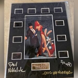 Roger Rabbit Film Cell Signed Photo